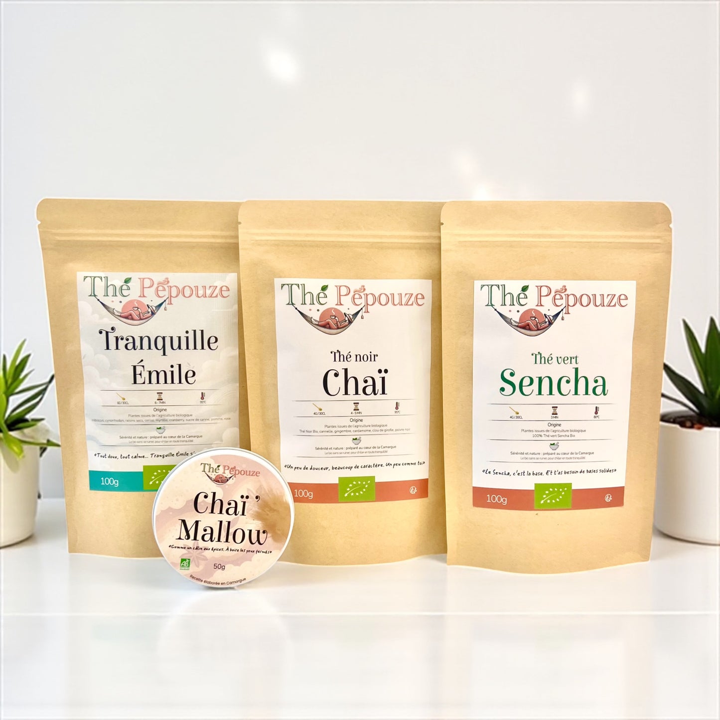Pack « Les Essentiels » Thé Bio – 3 thés + 1 Chaï gourmand | Thé Pépouze
